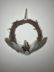 20cm Pheasant Feather Wreath