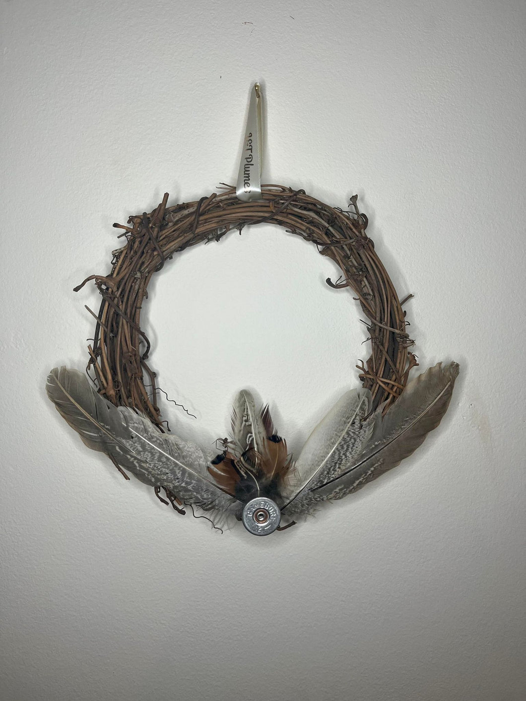 20cm Pheasant Feather Wreath