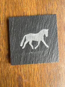 Trotting Horse Slate Coasters