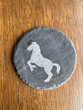 Load image into Gallery viewer, Rearing Horse Slate Coaster
