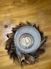 Load image into Gallery viewer, Mixed Feather Candle Holder Wreath
