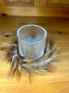 Fluffy Pheasant Feather Candle Holder Wreath