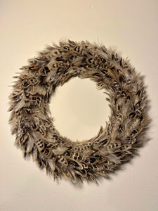 Large Hen Pheasant Feather Wreath