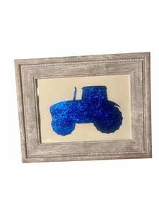 Tractor Glitter Photo Frame