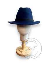 Load image into Gallery viewer, Navy Classic Fedora
