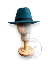 Load image into Gallery viewer, Teal Classic Fedora
