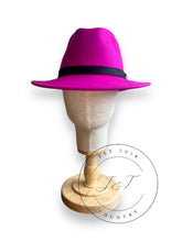 Load image into Gallery viewer, Fuchsia classic fedora
