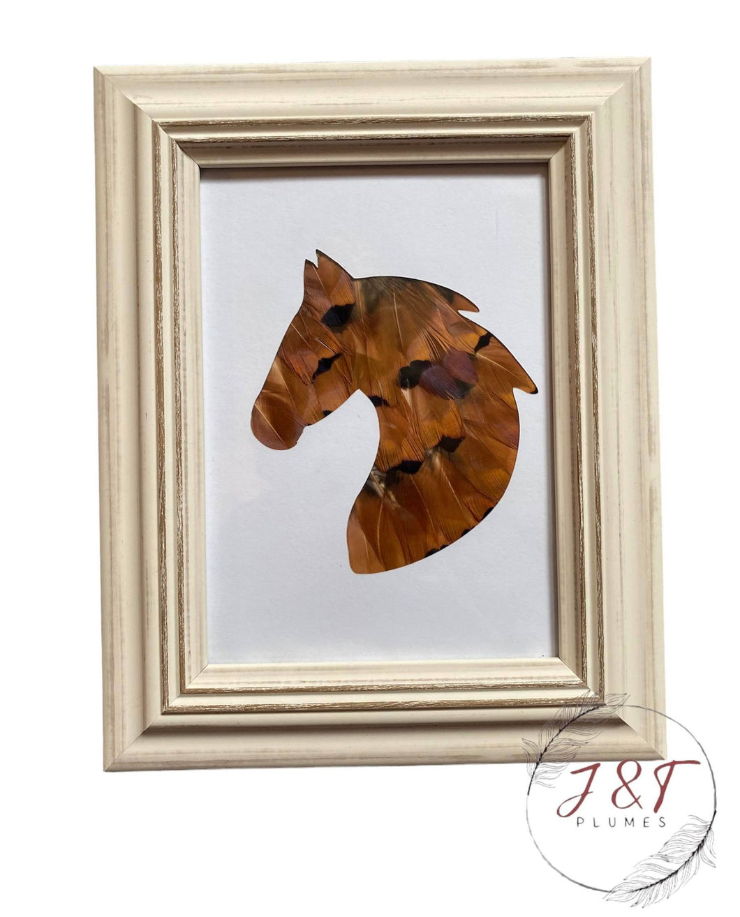 Horse Head Feather Photo Frame