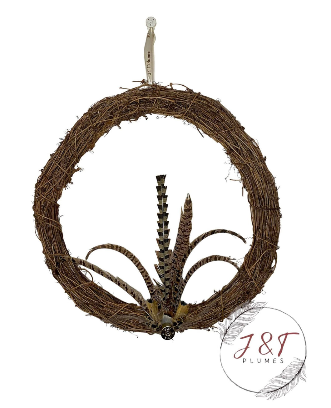 40cm Pheasant Feather Wreath