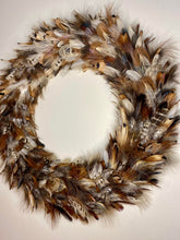 Load image into Gallery viewer, Large Mixed Feather Wreath
