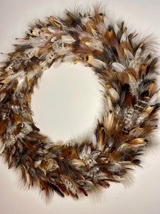 Large Mixed Feather Wreath