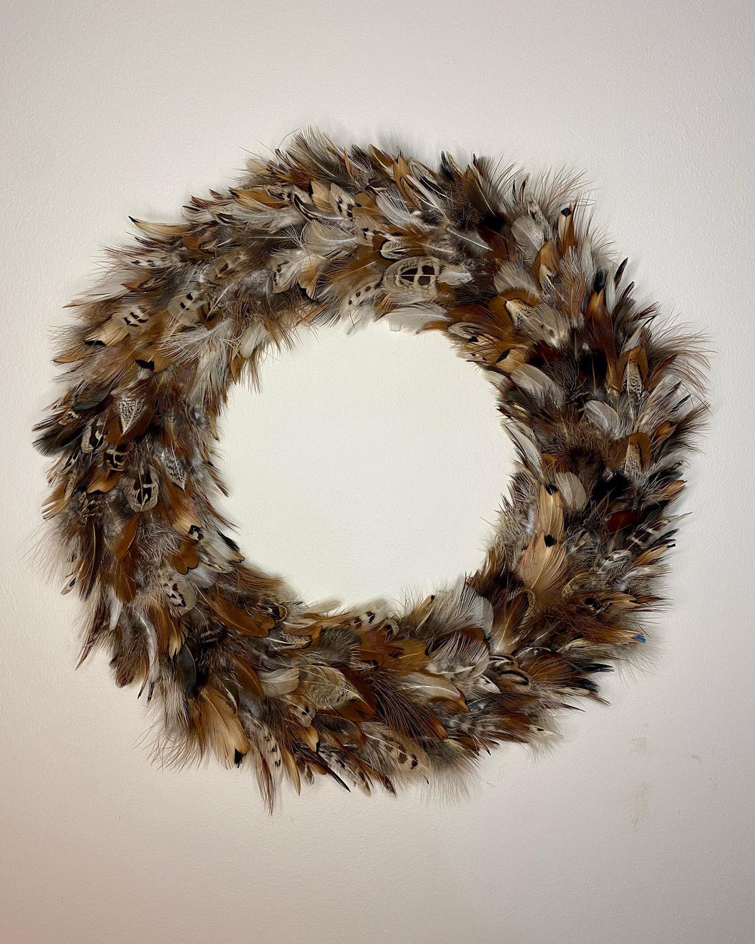 Large Mixed Feather Wreath